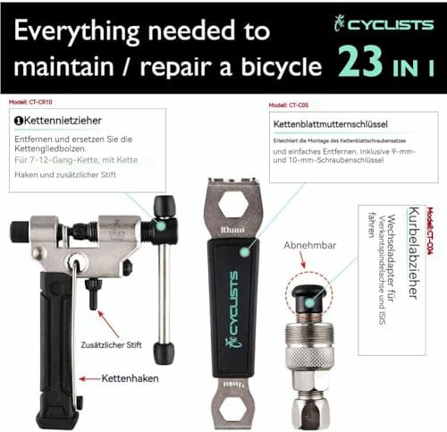 Fahrradwerkzeug für Reparatur und Wartung.