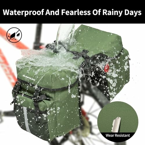 Wasserdichte Fahrradtaschen bei Regen